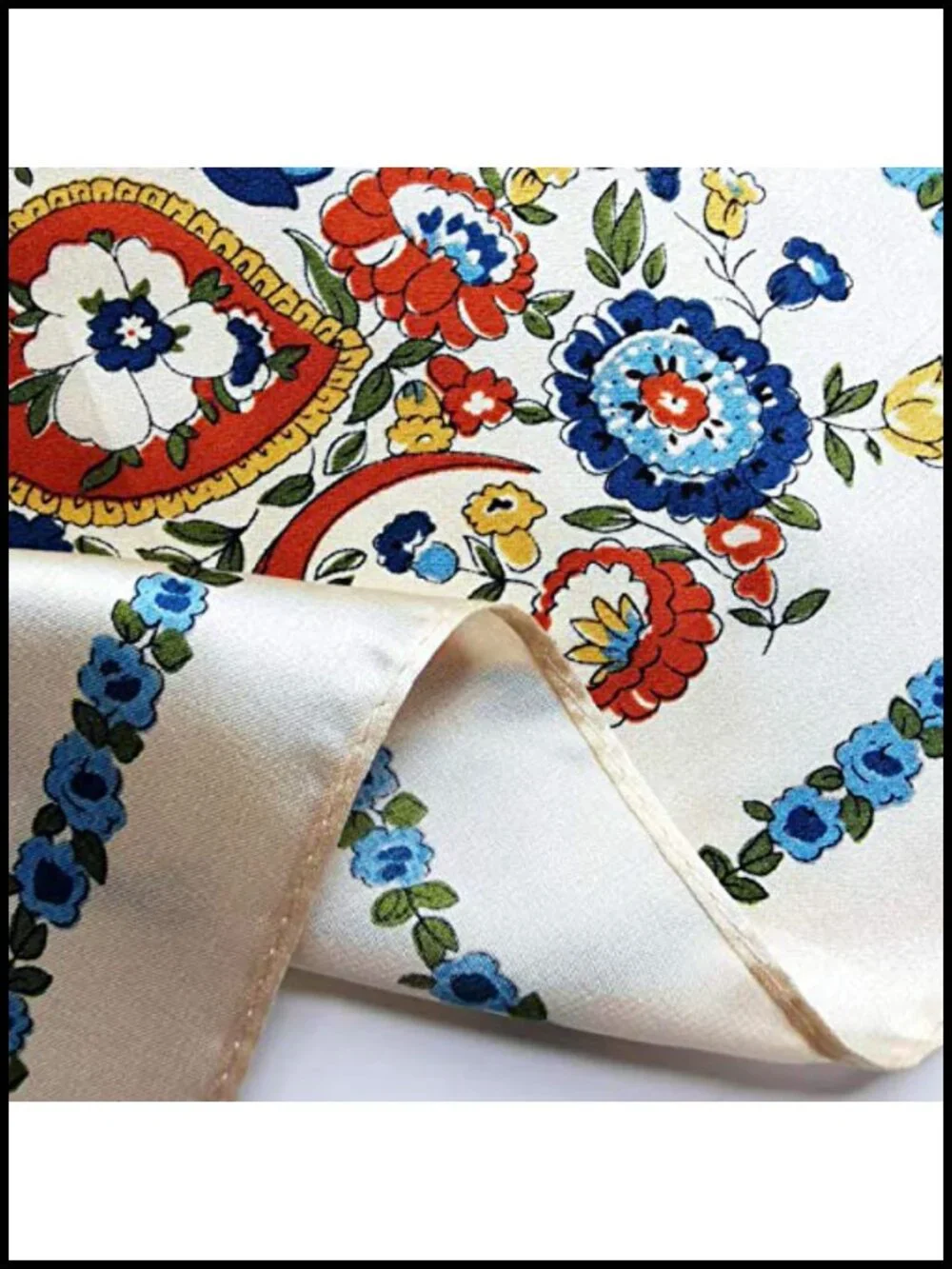 100% Mulberry Silk Small Square Scarf 21